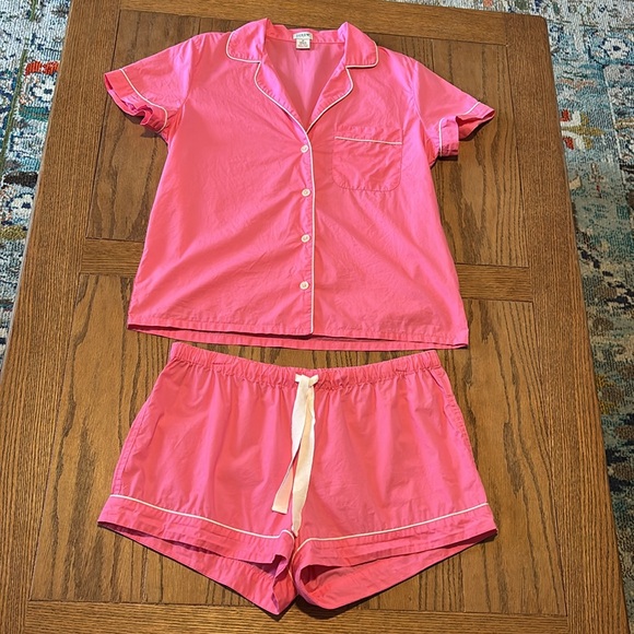 J. Crew Short-Sleeve End-on-end Pajama Set, M - Picture 4 of 9